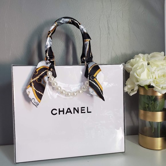 Chanel Deauville New Pearl Canvas TotePre order  Boujie Bags Boutique